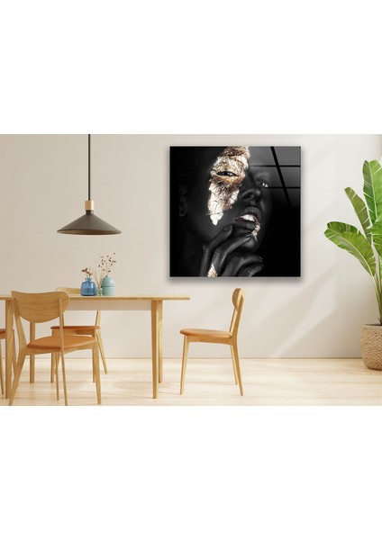 Kadın Portresi Temperli Cam Duvar Tablosu modelleri