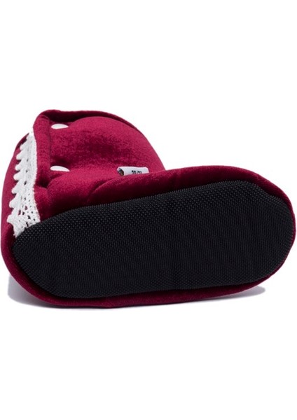 Bordo Kadife Ev Botu
