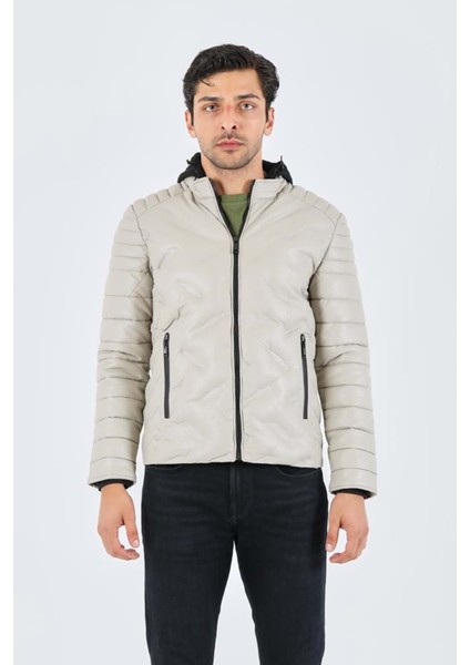 Erkek Kapşonlu Hakim Yaka Deri Mont fiyatları