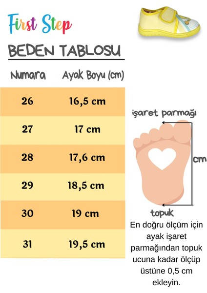 First Step Sarı Civciv Kız Çocuk Cırt Cırtlı PANDUF-F-728