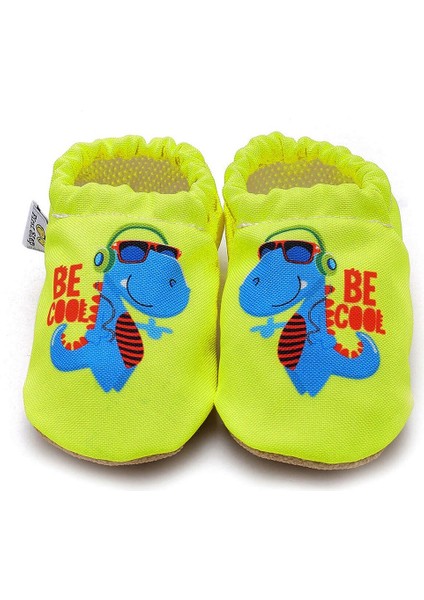 Dinazor Kaydırmaz Taban Bebek Yazlık Patik Yeşil , Ev Botu Terliği Kreş Ayakkabısı Panduf F-824 fiyatları