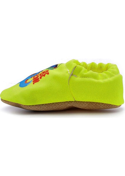 Dinazor Kaydırmaz Taban Bebek Yazlık Patik Yeşil , Ev Botu Terliği Kreş Ayakkabısı Panduf F-824 fırsatları