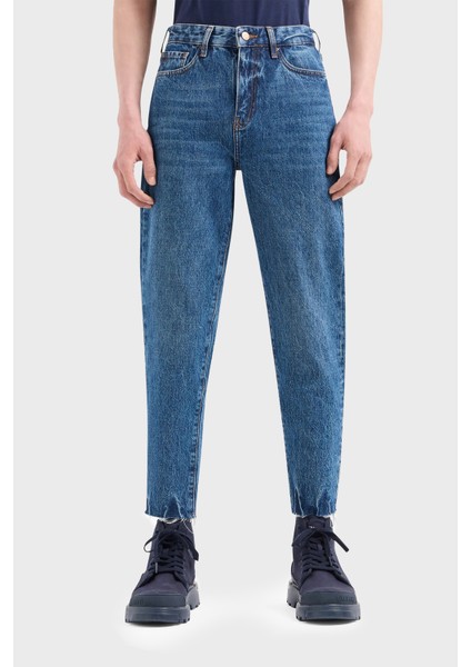 J16 Pamuklu Boyfriend Jeans Bayan Kot Pantolon 3DYJ16 Y16EZ 1500
