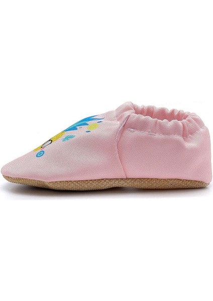 Pineapple Kaydırmaz Taban Bebek Yazlık Patik Pembe , Ev Botu Terliği Kreş Ayakkabısı Panduf F-824