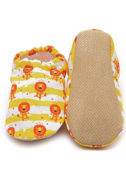 Leon Kaydırmaz Taban Bebek Yazlık Patik Sarı , Ev Botu Terliği Kreş Ayakkabısı Panduf F-824 modelleri
