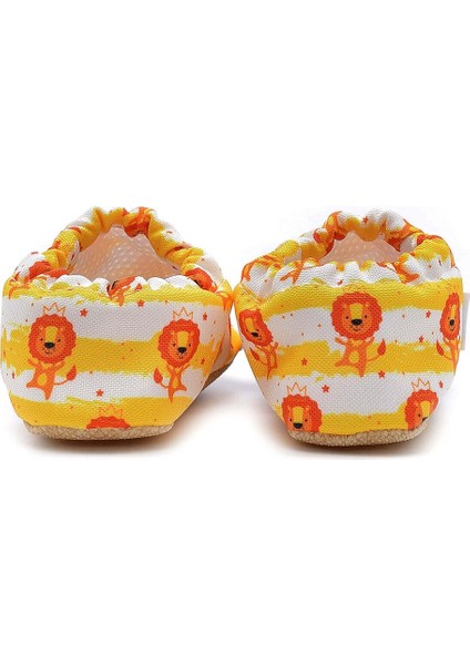 Leon Kaydırmaz Taban Bebek Yazlık Patik Sarı , Ev Botu Terliği Kreş Ayakkabısı Panduf F-824 indirimleri