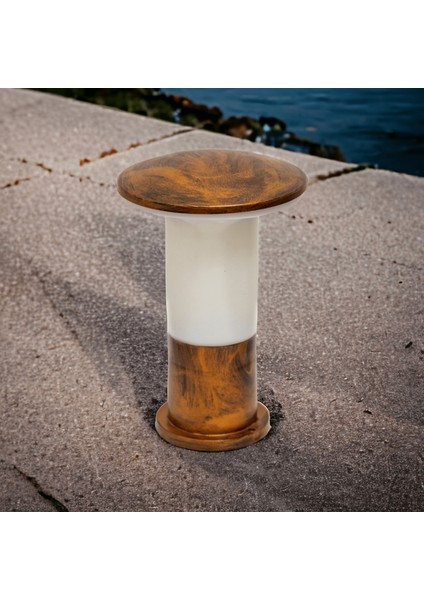 Bakır Eskitme Set Üstü Bahçe Duvar Apliği, E27 Duylu 29 cm Eskitme Renk Mantar Armatür (Ampul Hariç) fırsatları