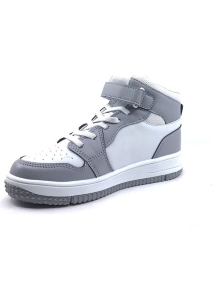 Haykat Çocuk Günlük Uzun Boğazlı Gri- Beyaz Sneaker modelleri