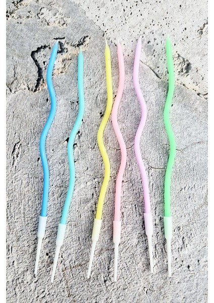 Pasta Mumu Spiral Makaron Renk Mum 6 Lı modelleri