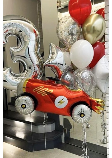 Retro Araba Folyo Balon Yarış Temalı Doğum Günü Model Araba Balon 93CM indirimleri