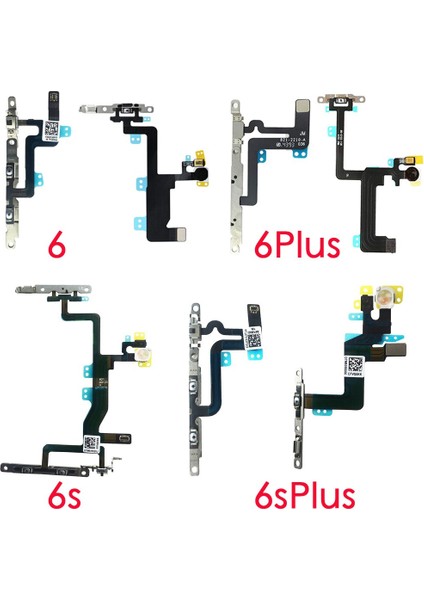 Güç Ses Düğmesi Sessiz Anahtarı Flaş Işığı Flex Kablo Değiştirme iPhone 5 S 6 6 Artı 6 S 6 Splus 7 7 Artı 8 8 Artı (Yurt Dışından) modelleri