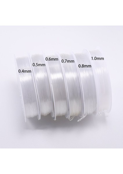 0.4-1.2mm Şeffaf Streç Elastik Kristal Hattı Boncuk Halat Halat Takı Kordon Tel Konu Dıy El Yapımı Bilezik Kolye (Yurt Dışından)