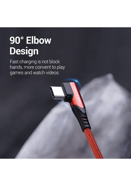 Vention USB C Tipi Kablo 3A 90 Derece Şarj Aleti Kablosu Hızlı Şarj Oyunu Samsung S10 Xiaomi Mi9 10 Pro Telefon USB C Kabloları Kablosu (Yurt Dışından) fiyatları