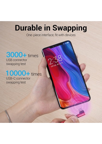 Vention USB C Tipi Kablo 3A 90 Derece Şarj Aleti Kablosu Hızlı Şarj Oyunu Samsung S10 Xiaomi Mi9 10 Pro Telefon USB C Kabloları Kablosu (Yurt Dışından) indirimleri