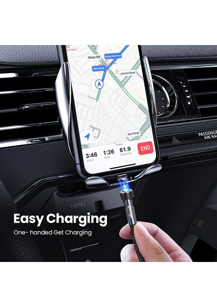 Elough Manyetik Kablo USB Tip C Mikro Kablo 540 Döndür Hızlı Şarj USB C Veri Telefonu Şarj Kablosu Kablosu iPhone 13 12 Xiaomi (Yurt Dışından) fiyatları