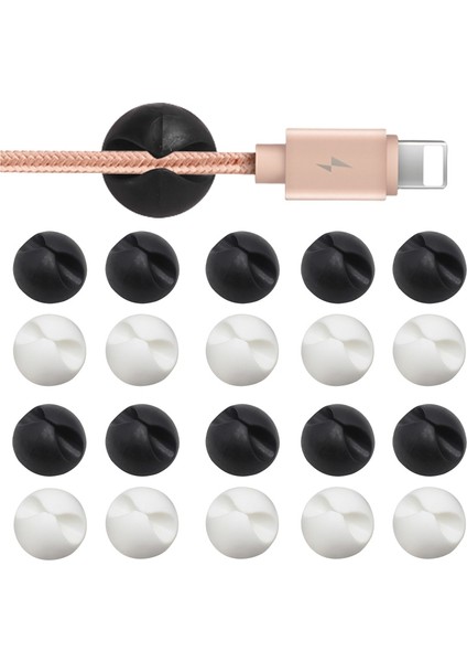 Yumuşak Silikon Tip-C USB Şarj Kablosu Sarıcı Organizatör Masaüstü Düzenli Portabke Esnek Mini Veri Kablosu Yönetim Klipleri (Yurt Dışından)