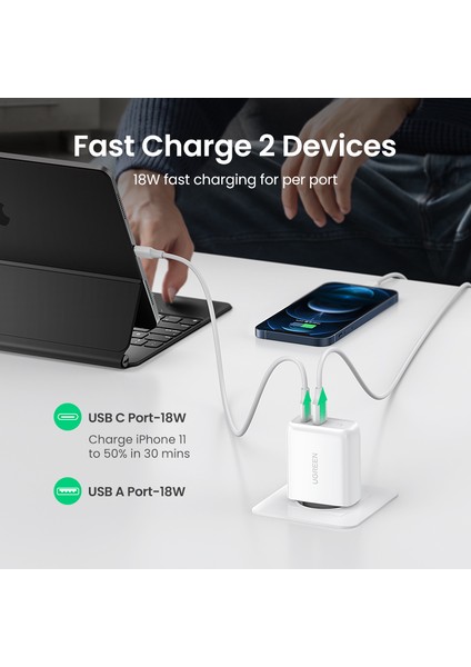 Ugreen 36W Pd Şarj Cihazı iphone Se 2 Için USB Duvar Şarj Cihazı iPhone 11 Pro Max/11 Pro/11/xr/xs Max/xs/x/8 Plus/8, iPad Pro 2018/SAMSUNG S20/S10+, Huawei P30, Xiaomi Ab Tak (Yurt Dışından) fırsatları