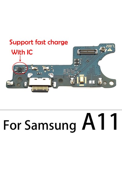 USB Şarj Portu Konnektörü Kurulu Parçaları Flex Kablo Mikrofon Mikrofon ile Samsung Galaxy A01 A11 A21S A31 A41 A51 A71 A70S (Yurt Dışından)