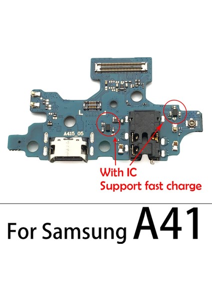 USB Şarj Portu Konnektörü Kurulu Parçaları Flex Kablo Mikrofon Mikrofon ile Samsung Galaxy A01 A11 A21S A31 A41 A51 A71 A70S (Yurt Dışından)