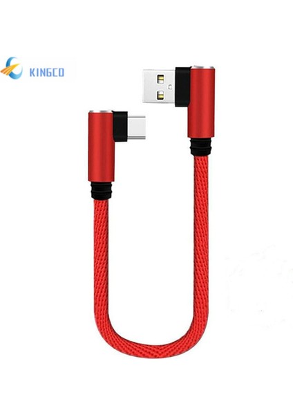 25CM USB Tip C Kısa Hızlı Şarj Kablosu Çift Dirsek 90 Derece USB C Mikro USB Veri Kablosu iphone Için Tüm Akıllı Telefonlar (Yurt Dışından)