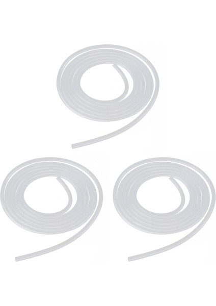 3 Adet 2 Metre Silikon Tüp Silikon Tüp Basınç Hortumu Son Derece Esnek 3X5MM (Yurt Dışından)