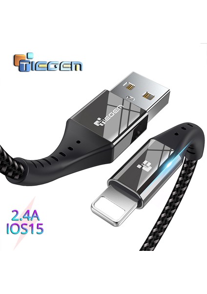 Tıegem USB Kablosu iPhone 13 12 11 Pro Max x Xr Xs 8 7 6s 6 iPad Hızlı Veri Şarj Şarj Cihazı USB Tel Kablosu Cep Telefonu Kabloları (Yurt Dışından)