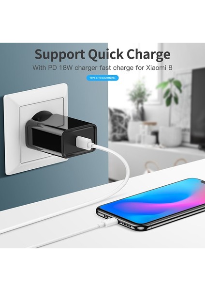 100W Pd Usb-C USB Tip C Yıldırım Kablosu Hızlı Şarj Cihazı Apple Samsung Huawei P30 Xiaomi Veri Hattı Adaptörü Telefon Aksesuarları (Yurt Dışından) fırsatları