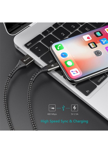 Tıegem USB Kablosu iPhone 13 12 11 Pro Max x Xr Xs 8 7 6s 6 iPad Hızlı Veri Şarj Şarj Cihazı USB Tel Kablosu Cep Telefonu Kabloları (Yurt Dışından)