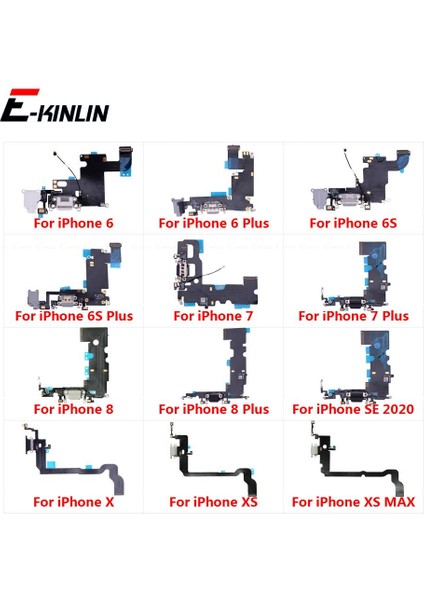 Yüksek Kaliteli Esnek Şarj Kablosu iPhone Se 2020 6 6s 7 8 Artı x Xs Max USB Şarj Aleti Bağlantı Noktası Dock Konnektörü Mikrofon ile Esnek Kablo (Yurt Dışından)