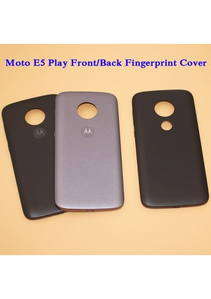 Metal Arka Kapak Arka Kapı Konut Paneli Kılıf Motorola E5 Oyna Ön/arka Parmak Izi Kabuk Telefon Yedek Yan Düğmeler (Yurt Dışından)