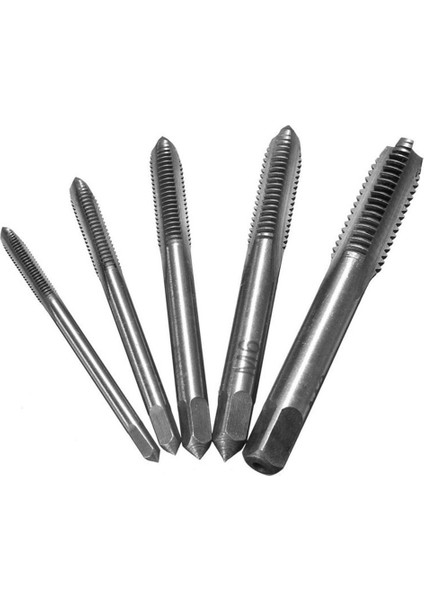 Ma 5pcs Hss M3-M8 Spiral Noktalı Düz Yivli Vida Konu Metrik Fiş Matkap Seti (Yurt Dışından)
