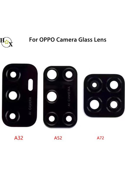 Oppo Için A32 A52 A72 A53 A55 Telefon Arka Pil Kapağı Kılıfı Kapı Konut Cam Kamera Lens Yedek Parçalar (Yurt Dışından)