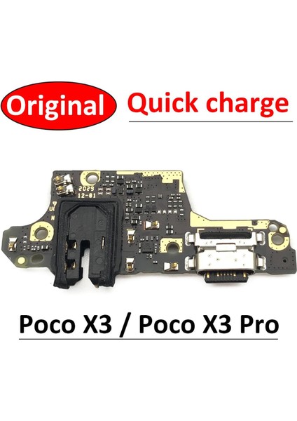 USB Şarj Portu Dock Jak Konnektörü Şarj Kurulu Flex Kablo Mic Mikrofon ile Xiaomi Poco X3 Nfc X3 Pro (Yurt Dışından)