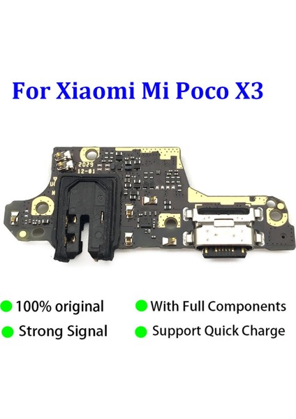 USB Şarj Portu Dock Jak Konnektörü Şarj Kurulu Flex Kablo Mic Mikrofon ile Xiaomi Poco X3 Nfc X3 Pro (Yurt Dışından)