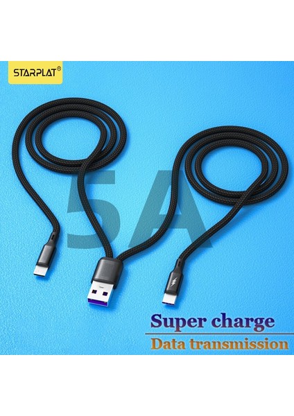 Starplat 2in1 USB C Tipi Kablo 5A Hızlı Şarj Için Huawei Mate 40 P50 Pro Hızlı Şarj 2 In 1 USB Kablosu iPhone 13 12 11 Pro (Yurt Dışından)