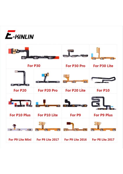 Anahtarı Güç Açık Kapalı Tuşu Sessiz Sessiz Ses Düğmesi Şerit Flex Kablo Huawei P30 P20 Pro P10 P9 Artı Mini P8 Lite 2017 (Yurt Dışından) fiyatları