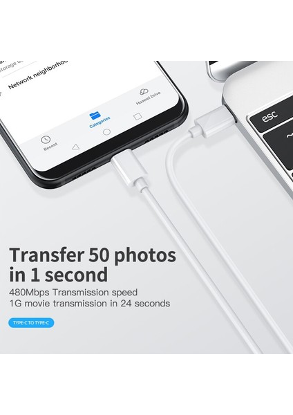 65W USB C USB C Tipi Kablo Pd USB C Kablosu Usb-C 5A Tip-C Kablo iphone 11 12 13 Xiaomi Samsung Macbook iPad USB C Kablosu (Yurt Dışından)