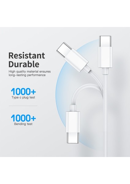 65W USB C USB C Tipi Kablo Pd USB C Kablosu Usb-C 5A Tip-C Kablo iphone 11 12 13 Xiaomi Samsung Macbook iPad USB C Kablosu (Yurt Dışından)