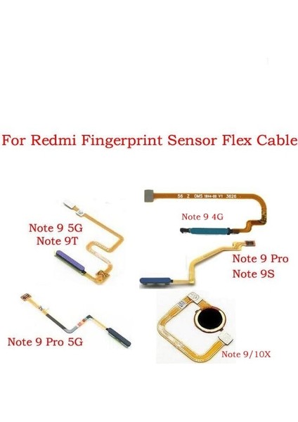 Orijinal Parmak Izi Tarayıcı Xiaomi Redmi Için Not 10X 9 9 S 9 T Pro 5g Ana Düğme Menü Dönüş Anahtar Sensörü Flex Kablo (Yurt Dışından)