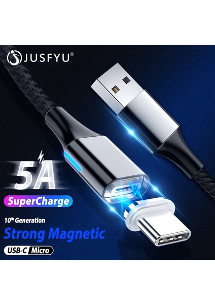 5A Manyetik Kablo Mikro USB Tip C Süper Hızlı Şarj Huawei P30 Samsung Xiaomi Redmi Note 8 Pro iphone Xr USB Kablosu (Yurt Dışından)