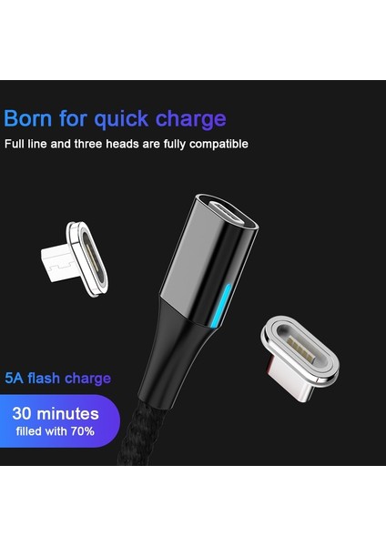5A Manyetik Kablo Mikro USB Tip C Süper Hızlı Şarj Huawei P30 Samsung Xiaomi Redmi Note 8 Pro iphone Xr USB Kablosu (Yurt Dışından) indirimleri