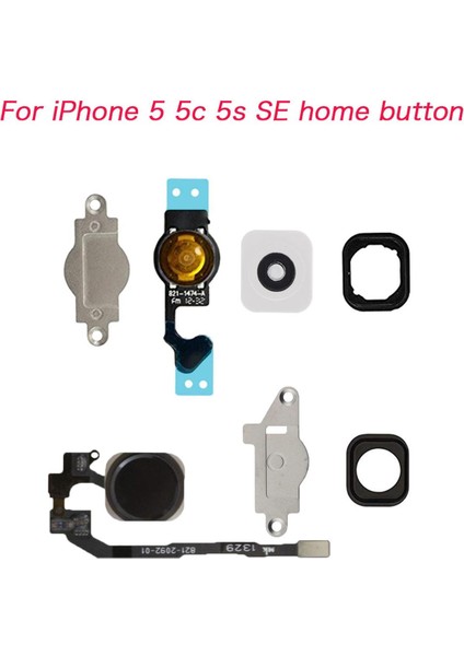 iPhone 5 5c 5s Se Ana Düğme Tuşu Flex Kablo Homebutton Menüsü Kauçuk Conta + Metal Braket Tutucu Için (Yurt Dışından)
