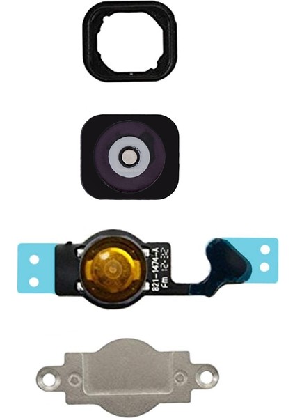 iPhone 5 5c 5s Se Ana Düğme Tuşu Flex Kablo Homebutton Menüsü Kauçuk Conta + Metal Braket Tutucu Için (Yurt Dışından)