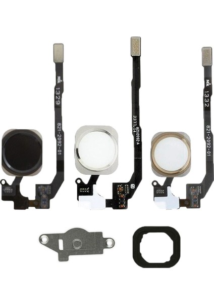 iPhone 5 5c 5s Se Ana Düğme Tuşu Flex Kablo Homebutton Menüsü Kauçuk Conta + Metal Braket Tutucu Için (Yurt Dışından)