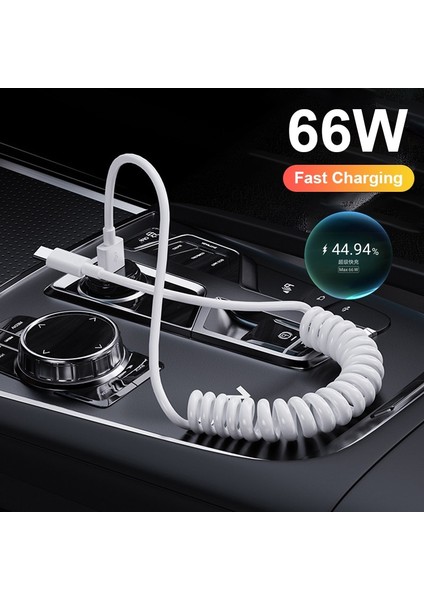 66W USB Tip C Hızlı Şarj Kablosu Xiaomi Poco Bahar Mikro USB Tel Hızlı Şarj Geri Çekilebilir Telefon Şarj Kablosu (Yurt Dışından)