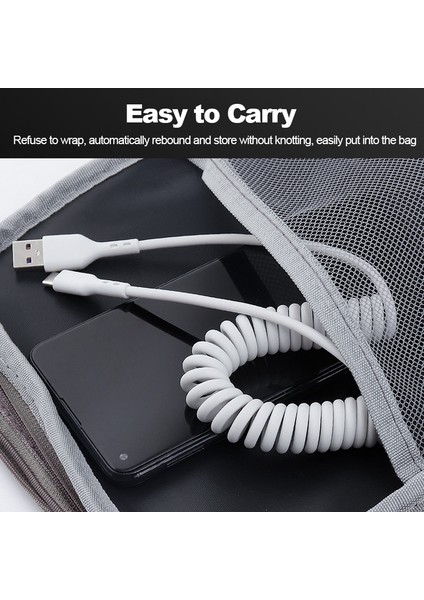 66W USB Tip C Hızlı Şarj Kablosu Xiaomi Poco Bahar Mikro USB Tel Hızlı Şarj Geri Çekilebilir Telefon Şarj Kablosu (Yurt Dışından)