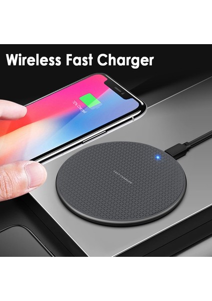10W Qi Kablosuz Şarj Cihazı iPhone 11 12 x Xr Xs Max 8 Hızlı Kablosuz Şarj Samsung Xiaomi Huawei Telefonu Için Qi Şarj Cihazı Kablosuz (Yurt Dışından)