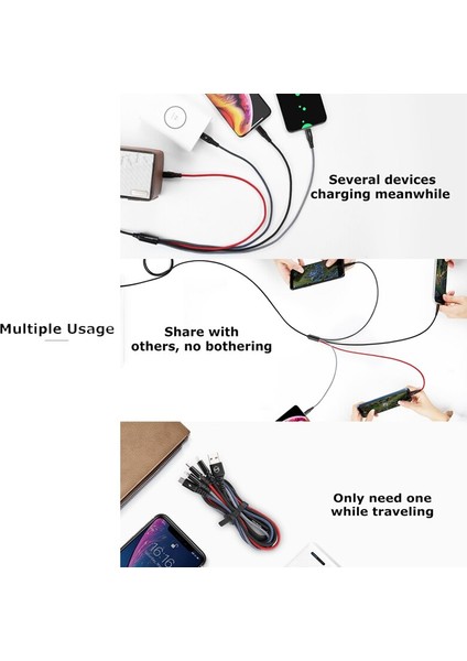 Mcdodo 4 In 1 USB Kablosu Mikro USB C Tipi Şarj Aleti Kablosu iPhone 14 13 12 11 P Ro Max Xr 8 Huawei USB C Hızlı Şarj Veri Kablosu (Yurt Dışından)