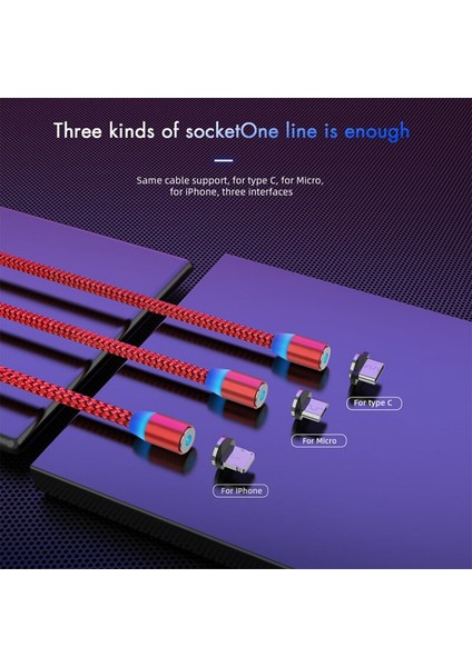 Manyetik Şarj Kablosu C Tipi Manyetik Kablo Samsung Xiaomi Cep Telefonu Şarj Cihazı Mikro USB Mıknatıs Kablosu Iphone 2.4A (Yurt Dışından) fiyatları