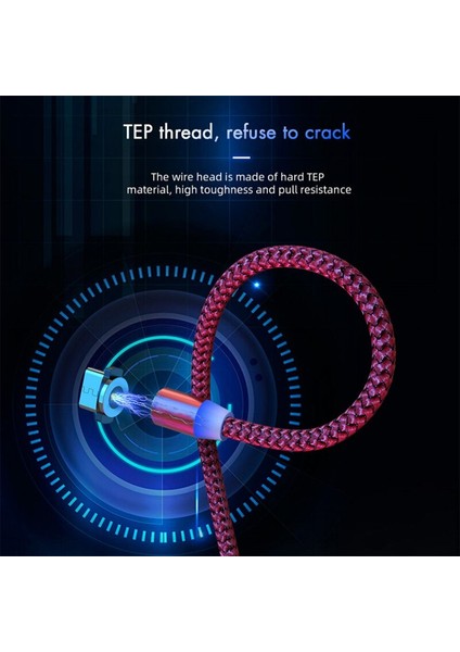 Manyetik Şarj Kablosu C Tipi Manyetik Kablo Samsung Xiaomi Cep Telefonu Şarj Cihazı Mikro USB Mıknatıs Kablosu Iphone 2.4A (Yurt Dışından) modelleri